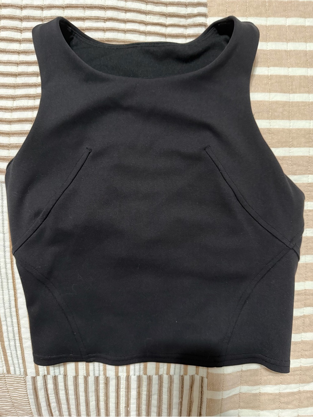 lululemon athletica Black Cropped Performance Tank